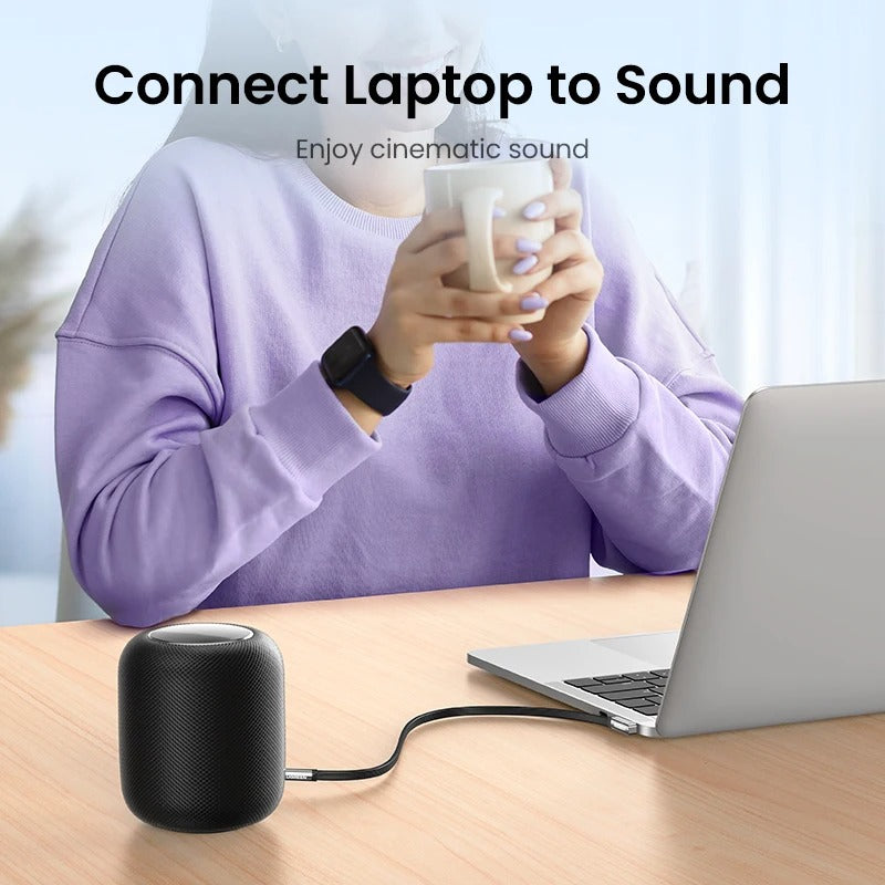 UGREEN Cable auxiliar de 3,5mm para altavoz, conector de Audio para auriculares