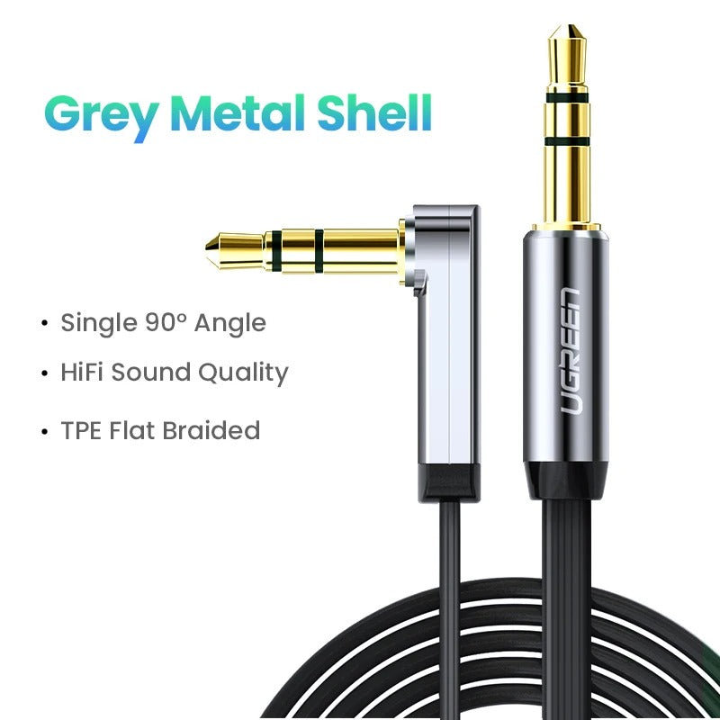 UGREEN Cable auxiliar de 3,5mm para altavoz, conector de Audio para auriculares