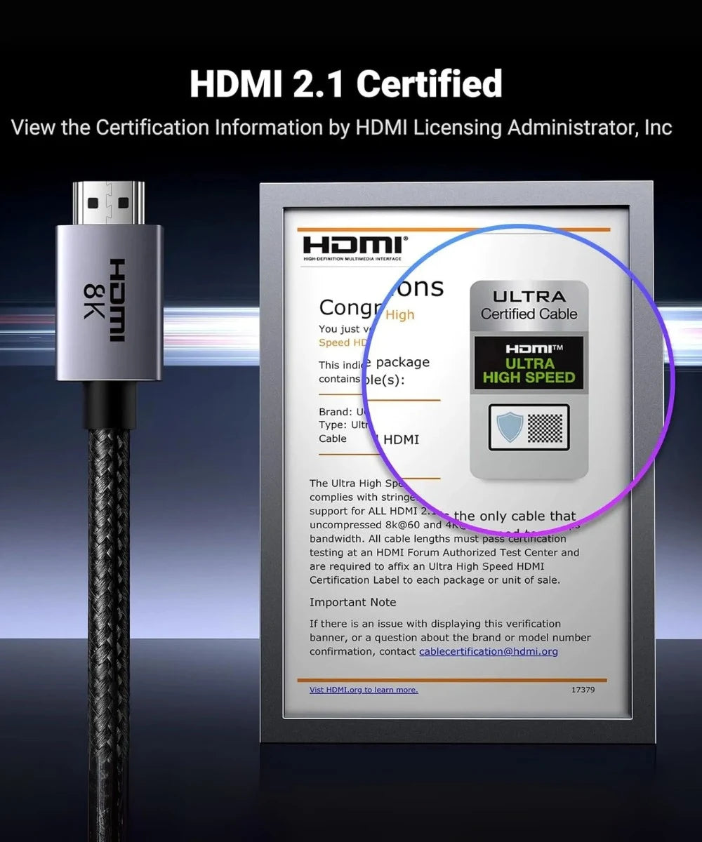 UGREEN Cable HDMI 8K/60Hz 48Gbps, Dolby Vision, HDCP2.3 para PS5