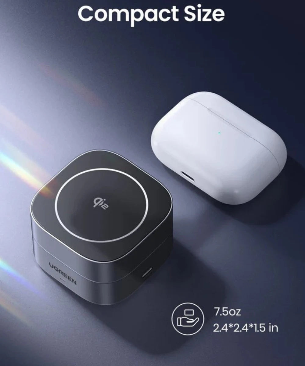 Estación de carga rápida Qi2 plegable magnética 2 en 1 de UGREEN