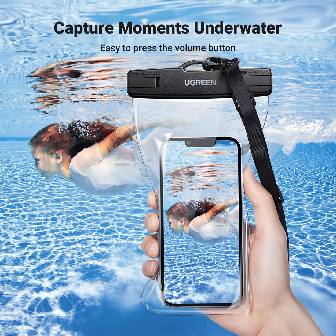 UGREEN funda impermeable 7,2 pulgadas IPX8 para teléfonos