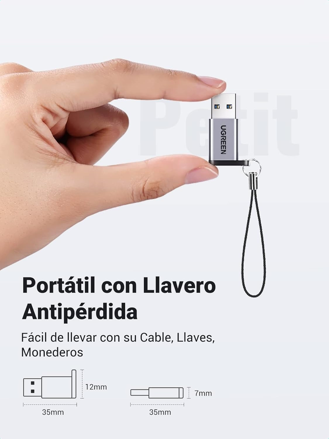 OTG UGREEN Adaptador USB C Hembra a USB A Macho