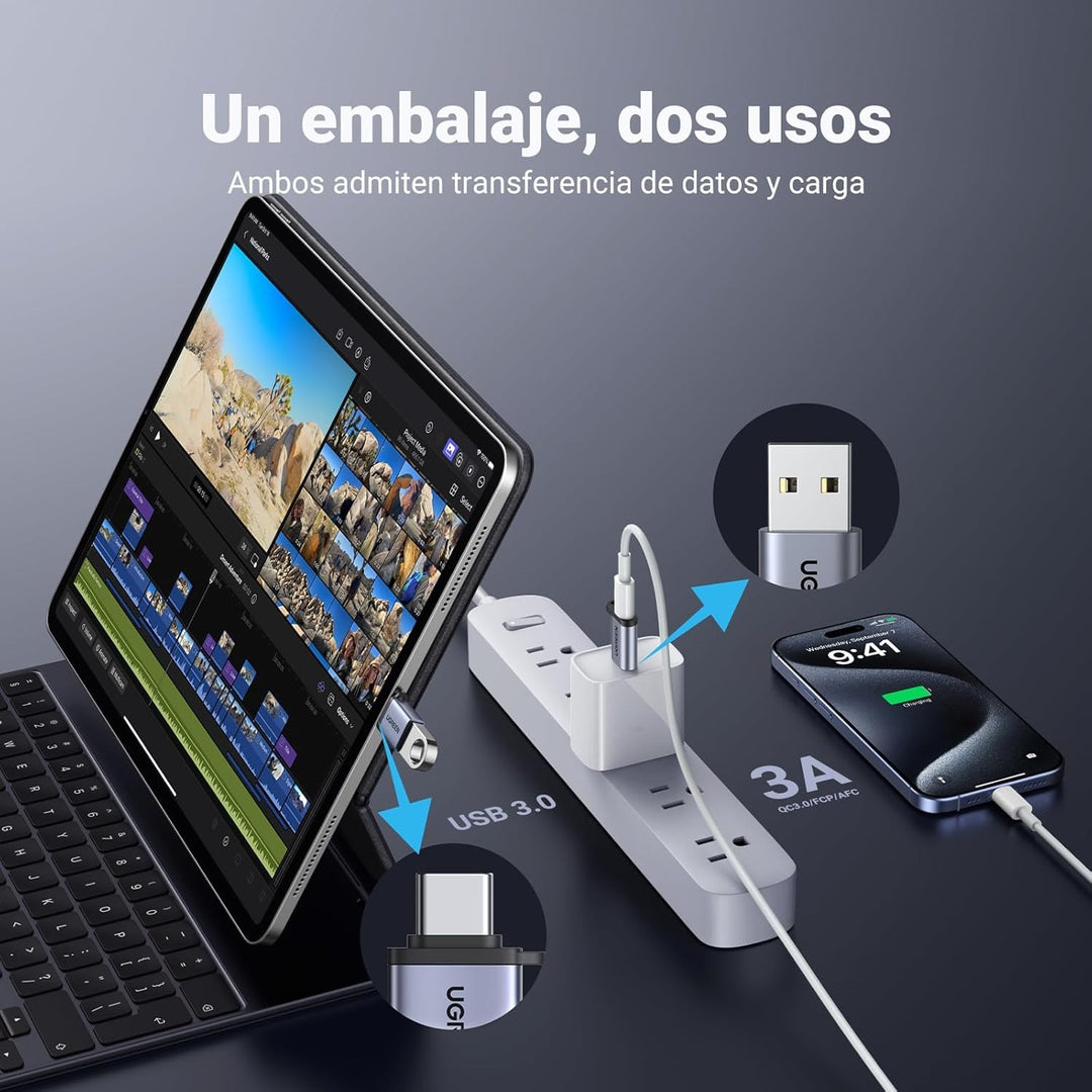 OTG UGREEN Adaptador USB C Hembra a USB A Macho
