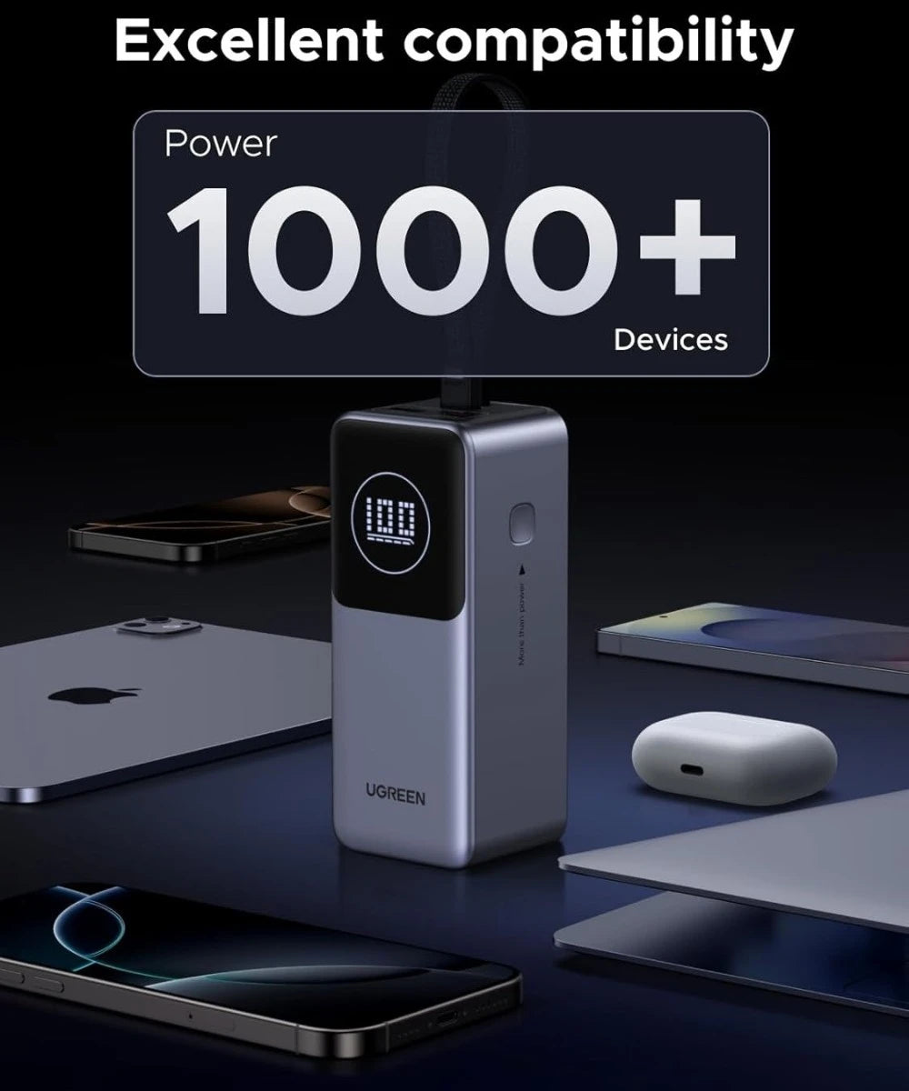 UGREEN Nexode Power Bank 20000mAh 130W con cable USB C