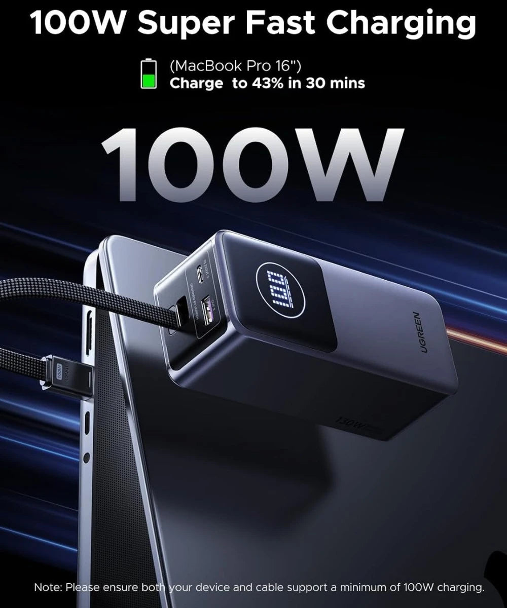 UGREEN Nexode Power Bank 20000mAh 130W con cable USB C