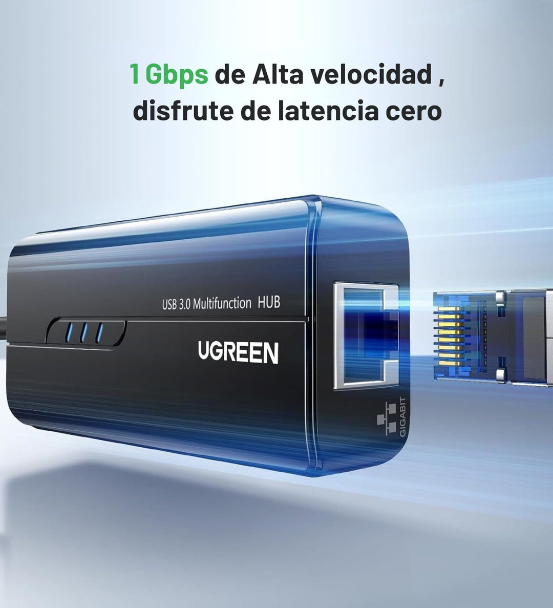 Hub UGREEN USB 3.0 a Ethernet Gigabit 1000Mbps con 3 Puertos USB 3.0