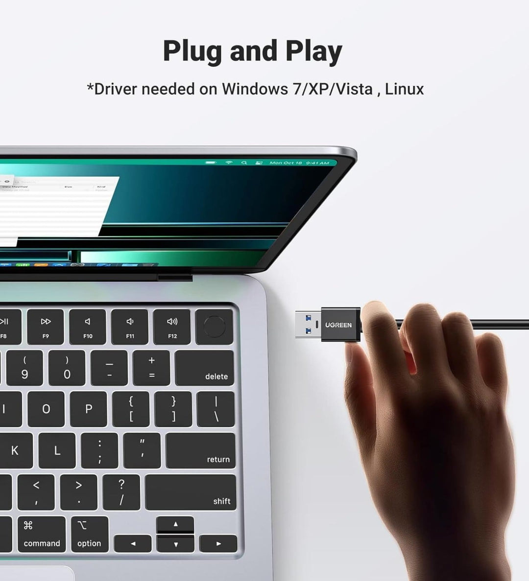 Hub UGREEN USB 3.0 a Ethernet Gigabit 1000Mbps con 3 Puertos USB 3.0