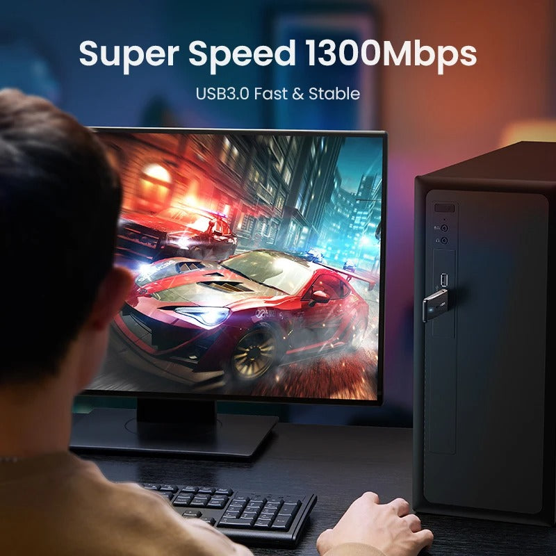 UGREEN adaptador WiFi USB 3,0 AC1300Mbps, 5,8G y 2,4G