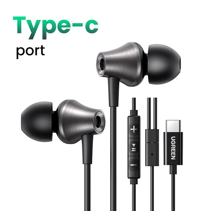 Auriculares UGREEN Estéreo HiFi con cable USB tipo C con micrófono