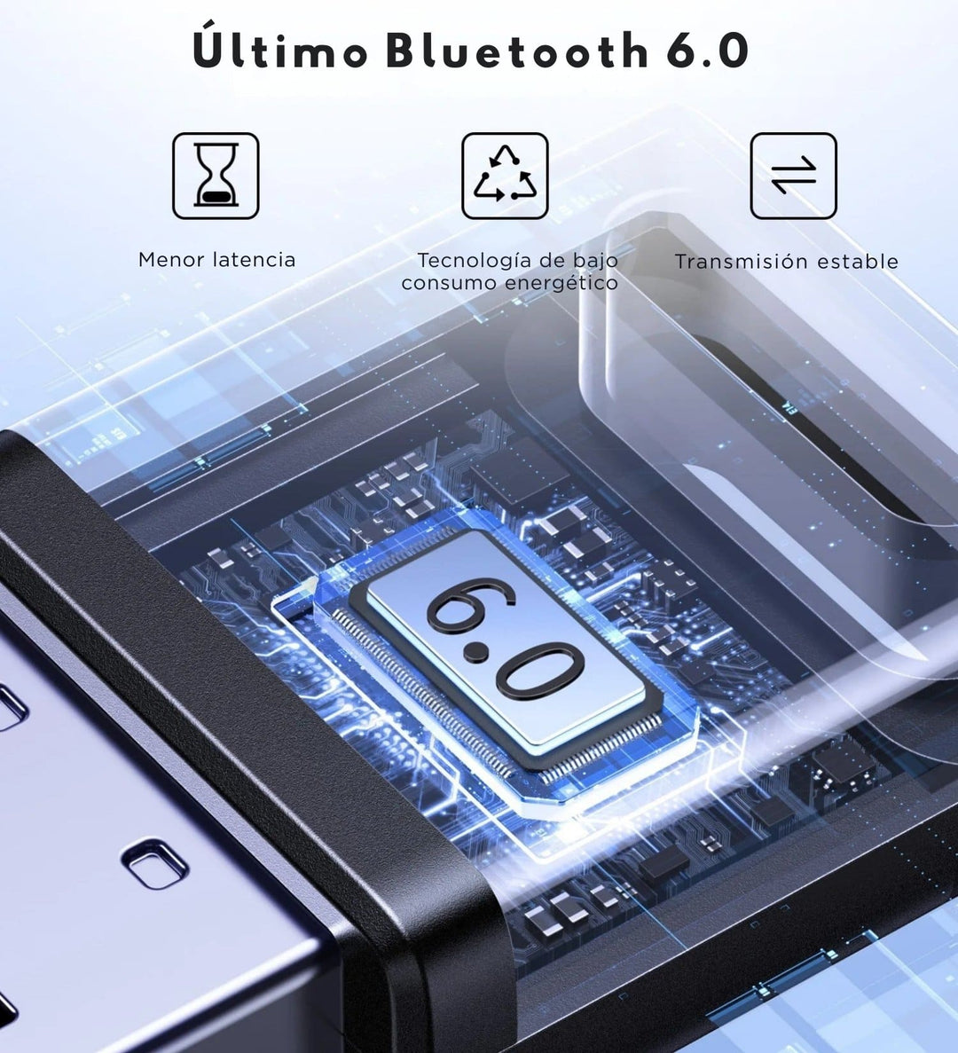 Adaptador USB Ugreen Bluetooth 6.0 para Pc/Laptop