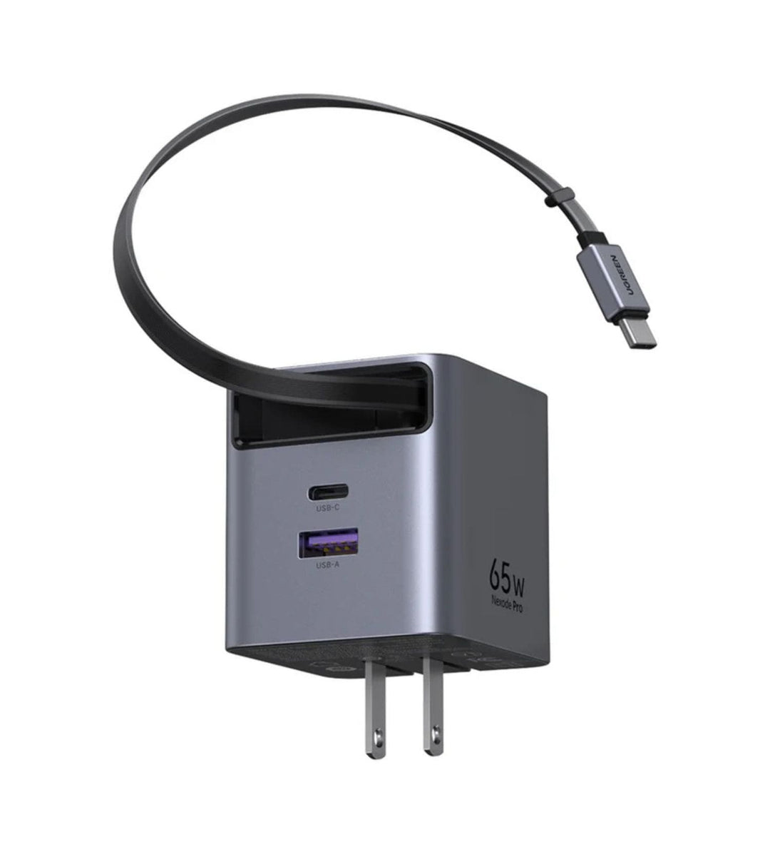 Cargador rápido UGREEN Nexode Pro GaN Retráctil de 65 W