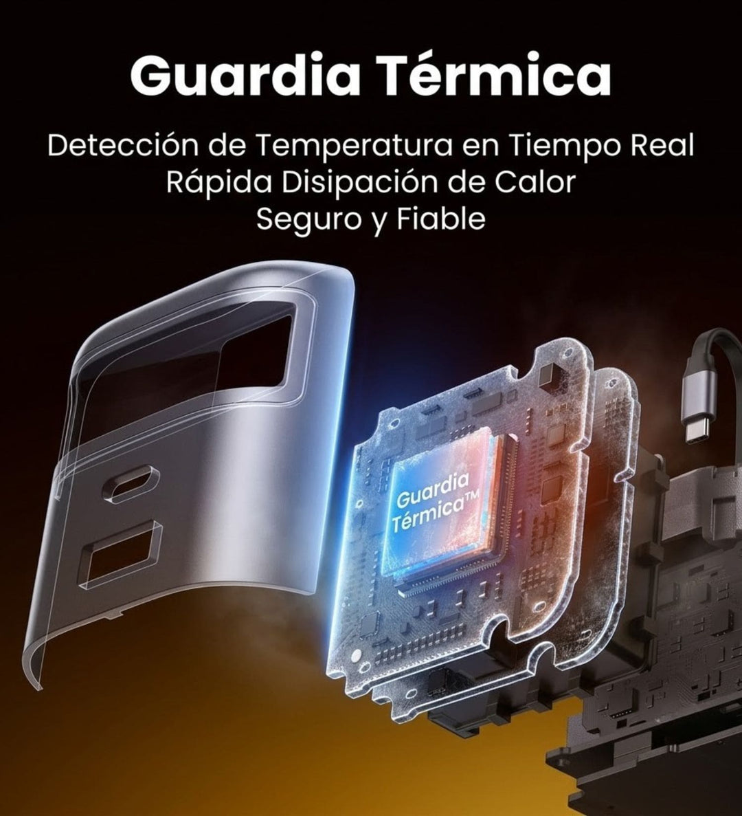 Cargador rápido UGREEN Nexode Pro GaN Retráctil de 65 W