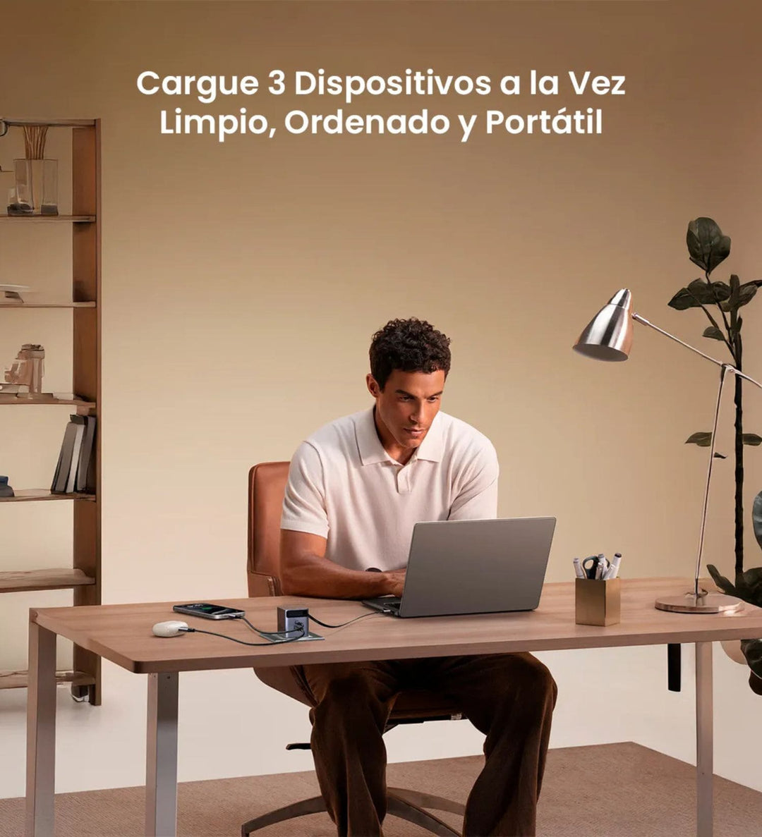 Cargador rápido UGREEN Nexode Pro GaN Retráctil de 65 W